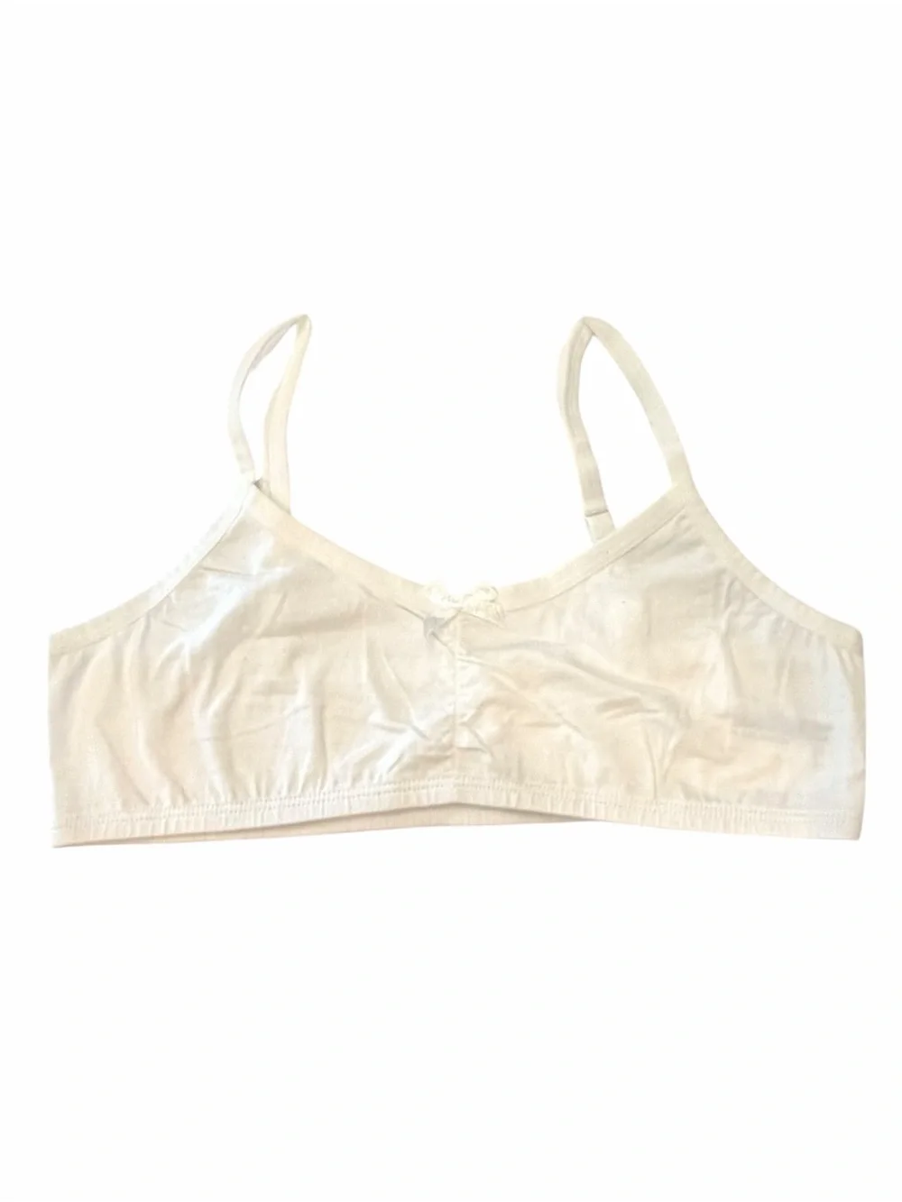 Big Girls Size Large Unlined Bralette White‎ Sample Design Lightweight Stretch